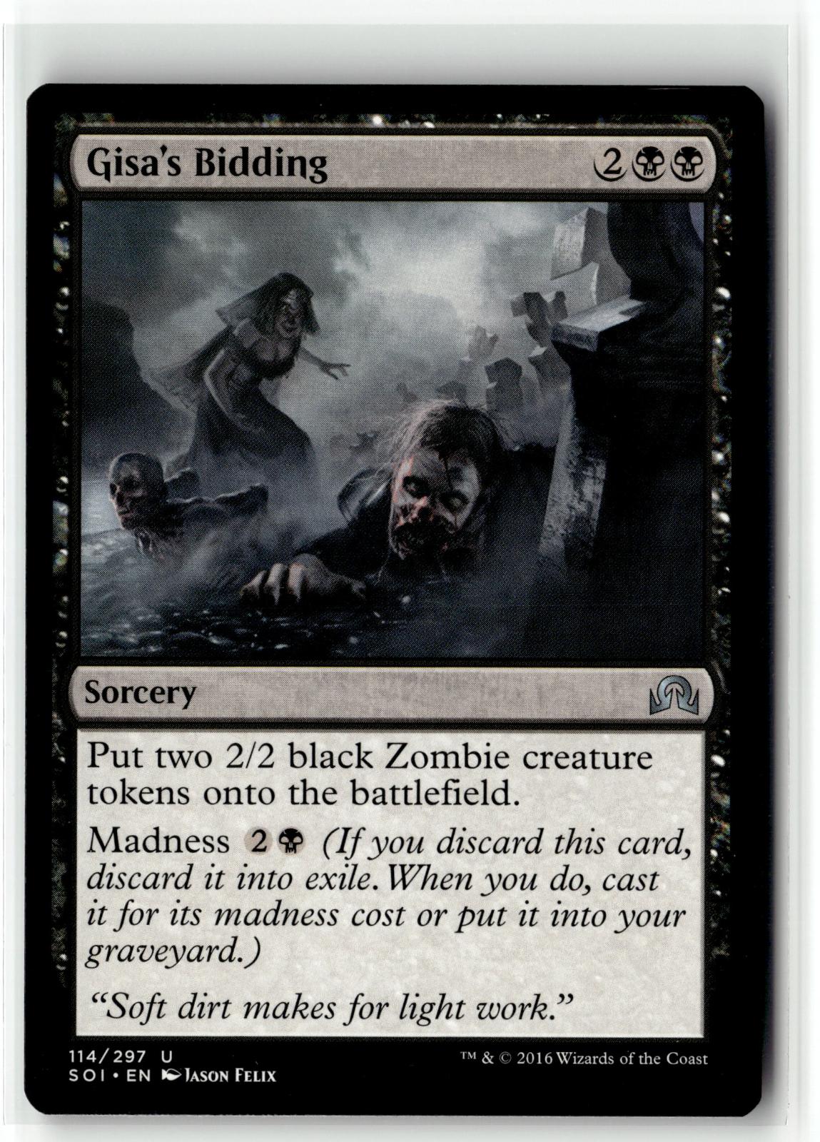 Gisa's Bidding 114 Uncommon Shadows over Innistrad Magic: The Gathering NM