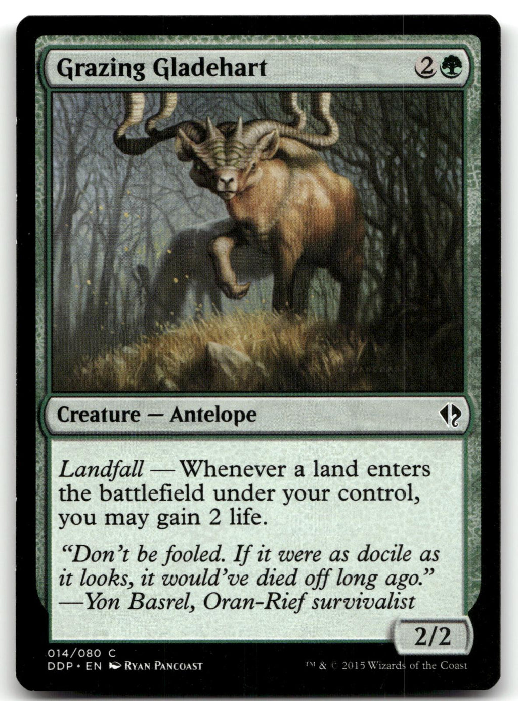 Grazing Gladehart 14 Duel Decks: Zendikar vs. Eldrazi Magic: The Gathering NM