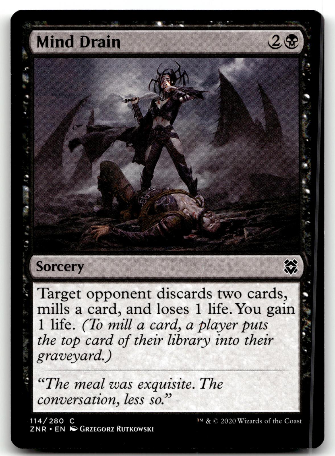 Mind Drain 114 Common Zendikar Rising Magic: The Gathering Near Mint