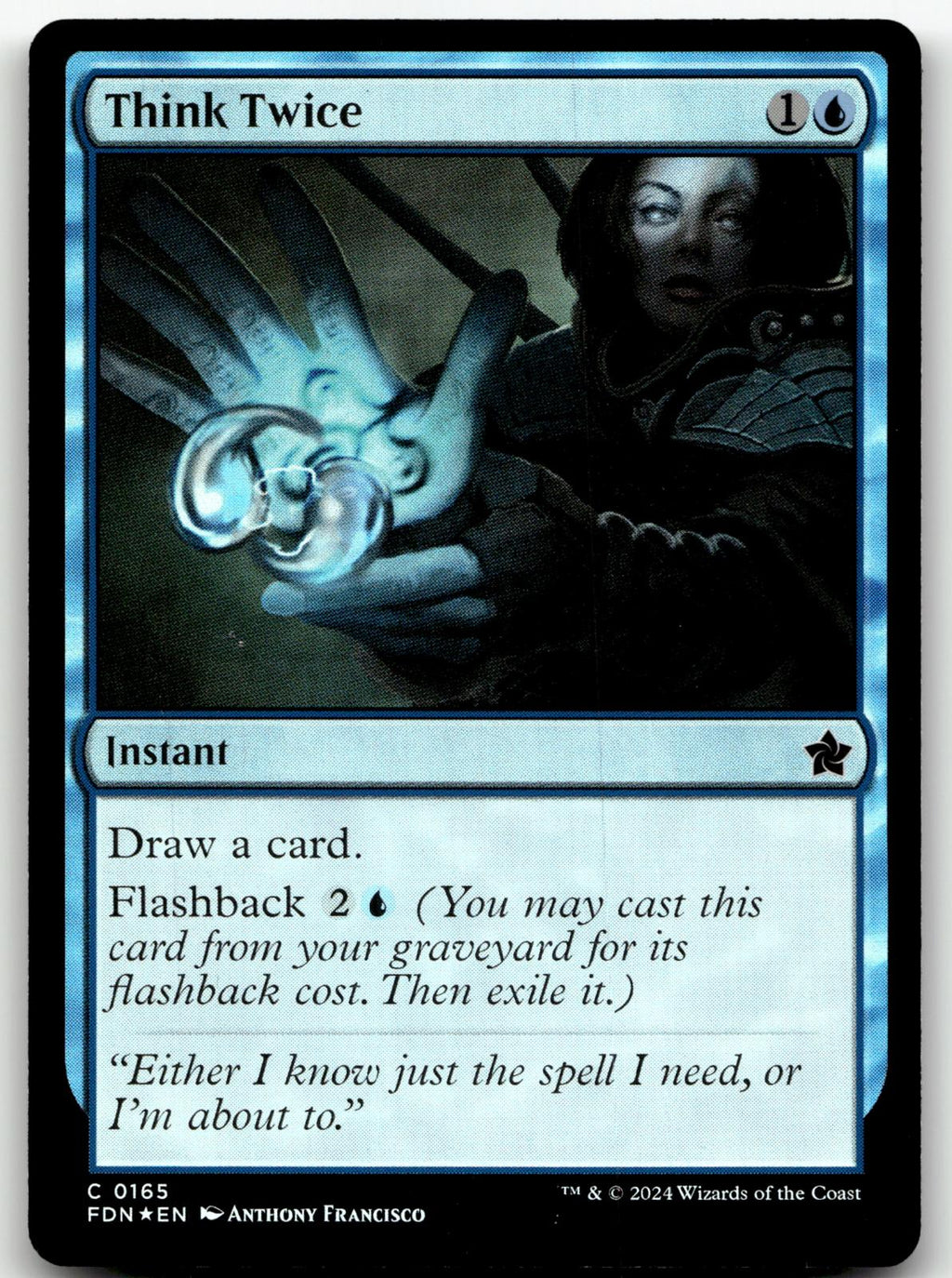 Think Twice 165 Common Foundations Magic: The Gathering Foil Near Mint