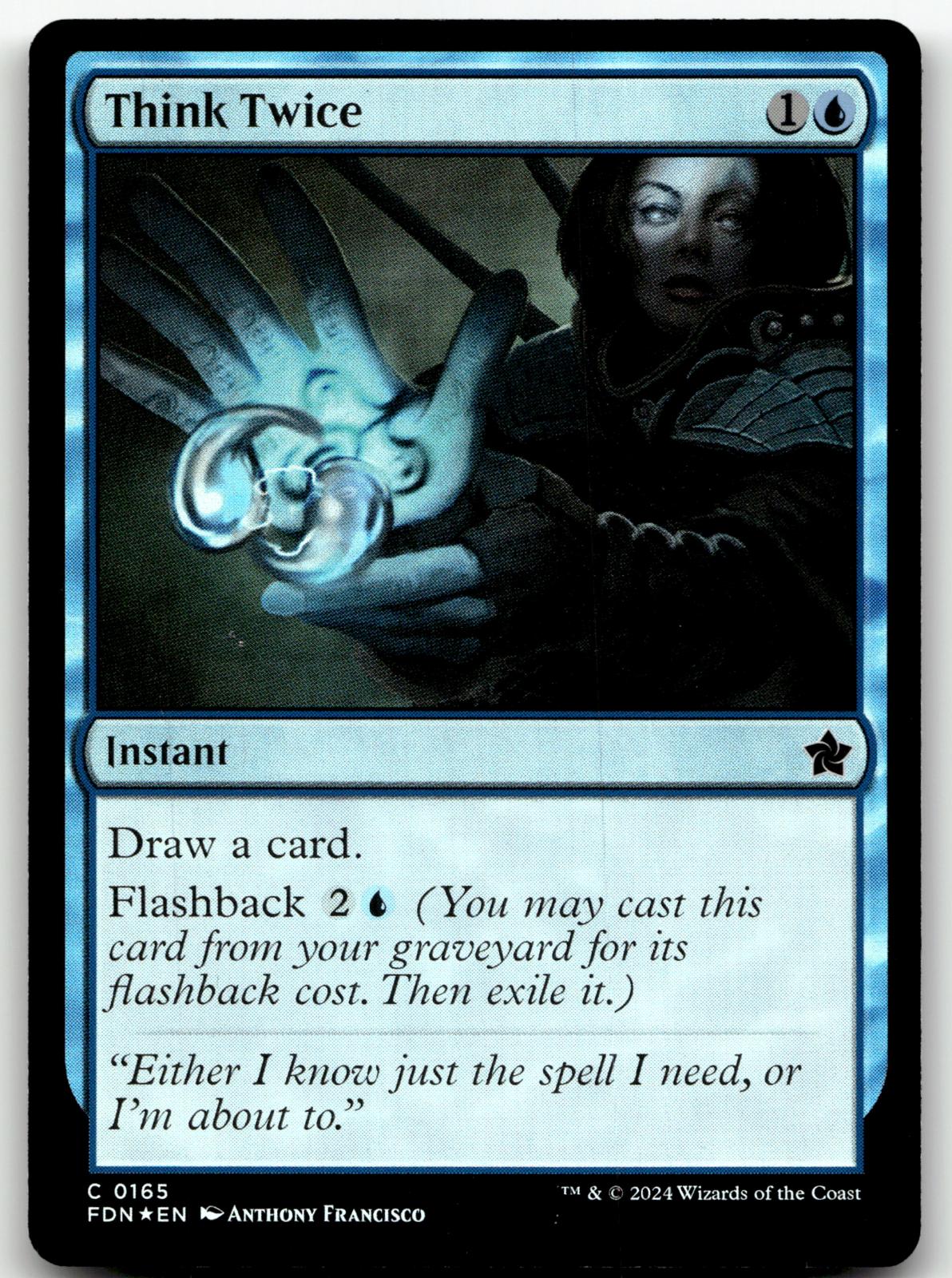 Think Twice 165 Common Foundations Magic: The Gathering Foil Near Mint