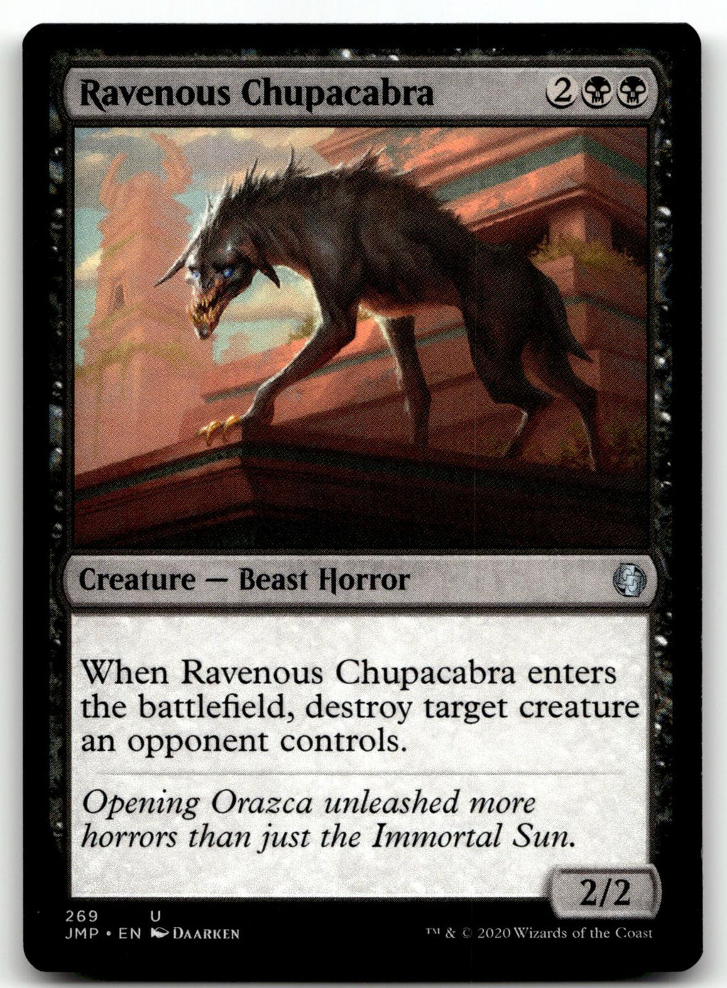 Ravenous Chupacabra 269 Uncommon Jumpstart Magic: The Gathering Near Mint