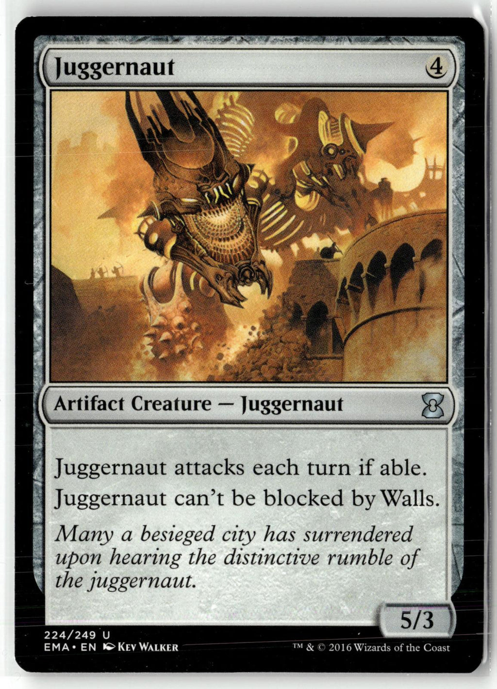 Juggernaut 224 Uncommon Eternal Masters Magic: The Gathering Near Mint