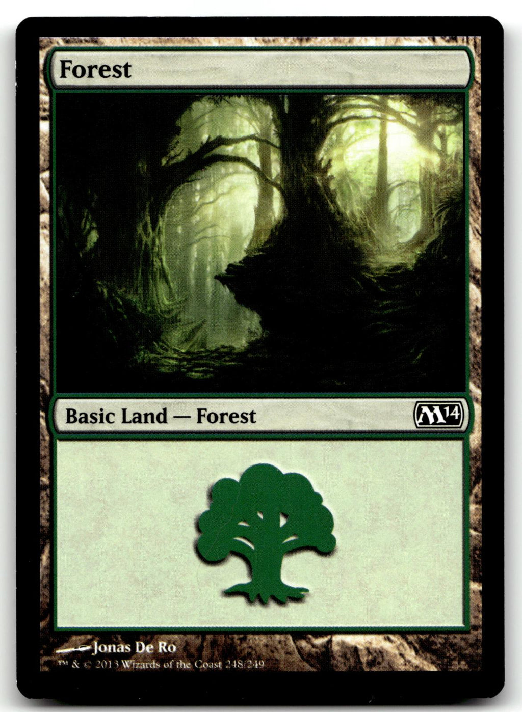 Forest (248) 248 Land Magic 2014 (M14) Magic: The Gathering Near Mint
