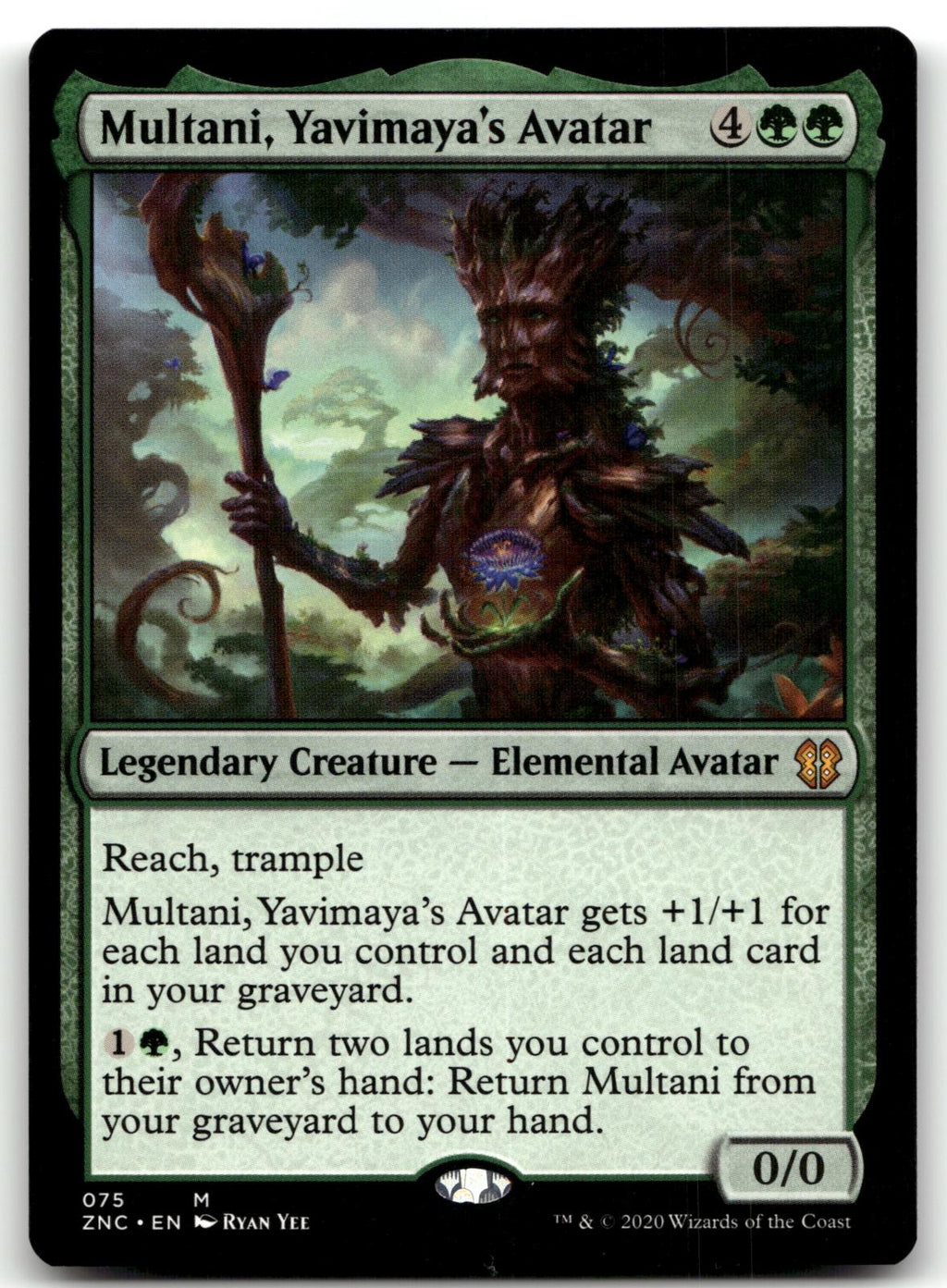 Multani, Yavimaya's Avatar 75 Commander: Zendikar Rising Magic: The Gathering NM