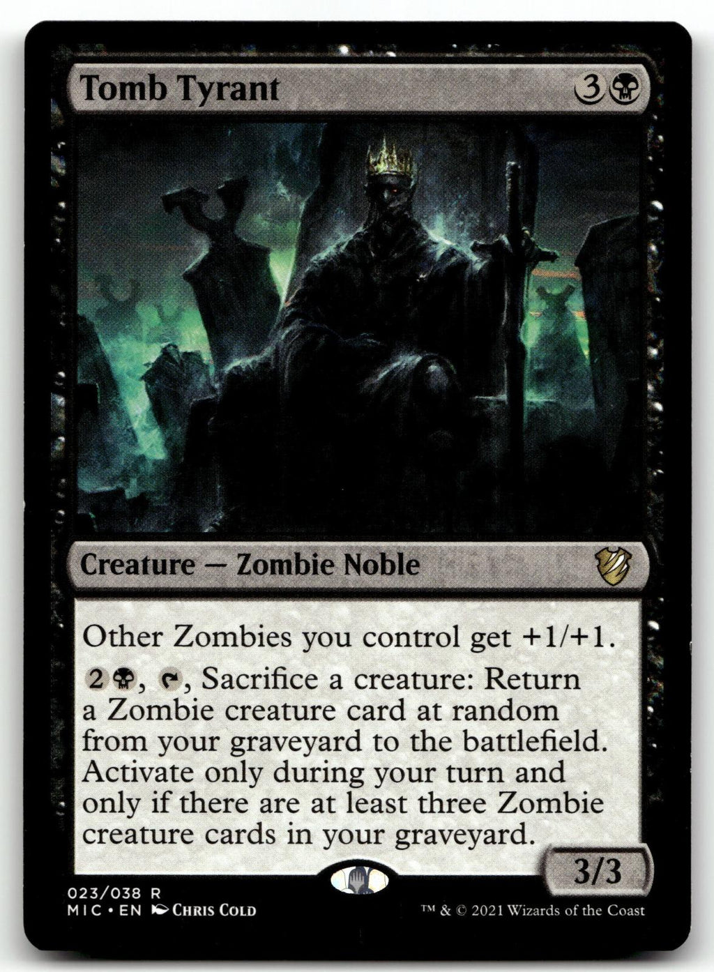 Tomb Tyrant 23 Rare Commander: Innistrad: Midnight Hunt Magic: The Gathering NM