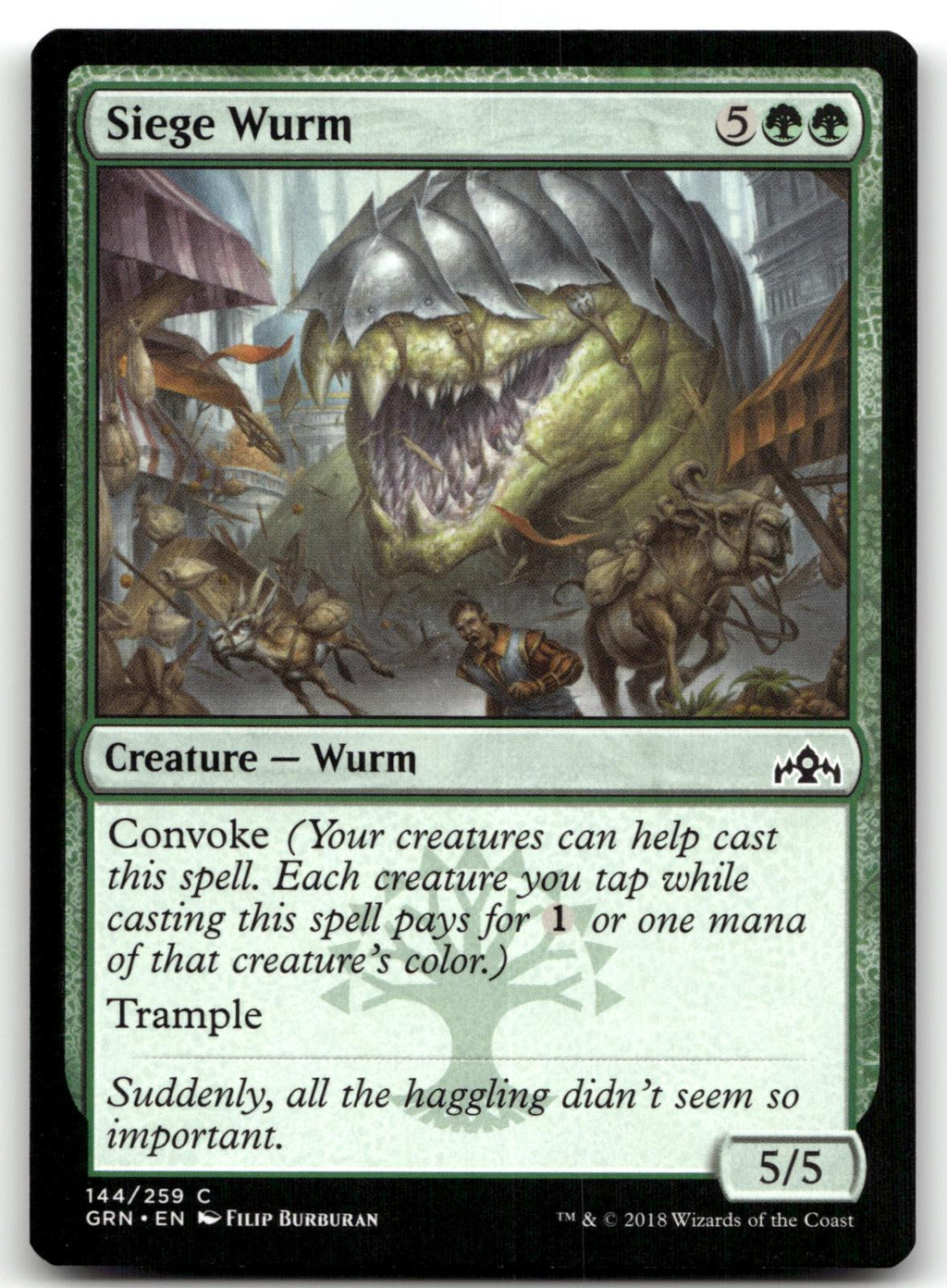 Siege Wurm 144 Common Guilds of Ravnica Magic: The Gathering Near Mint