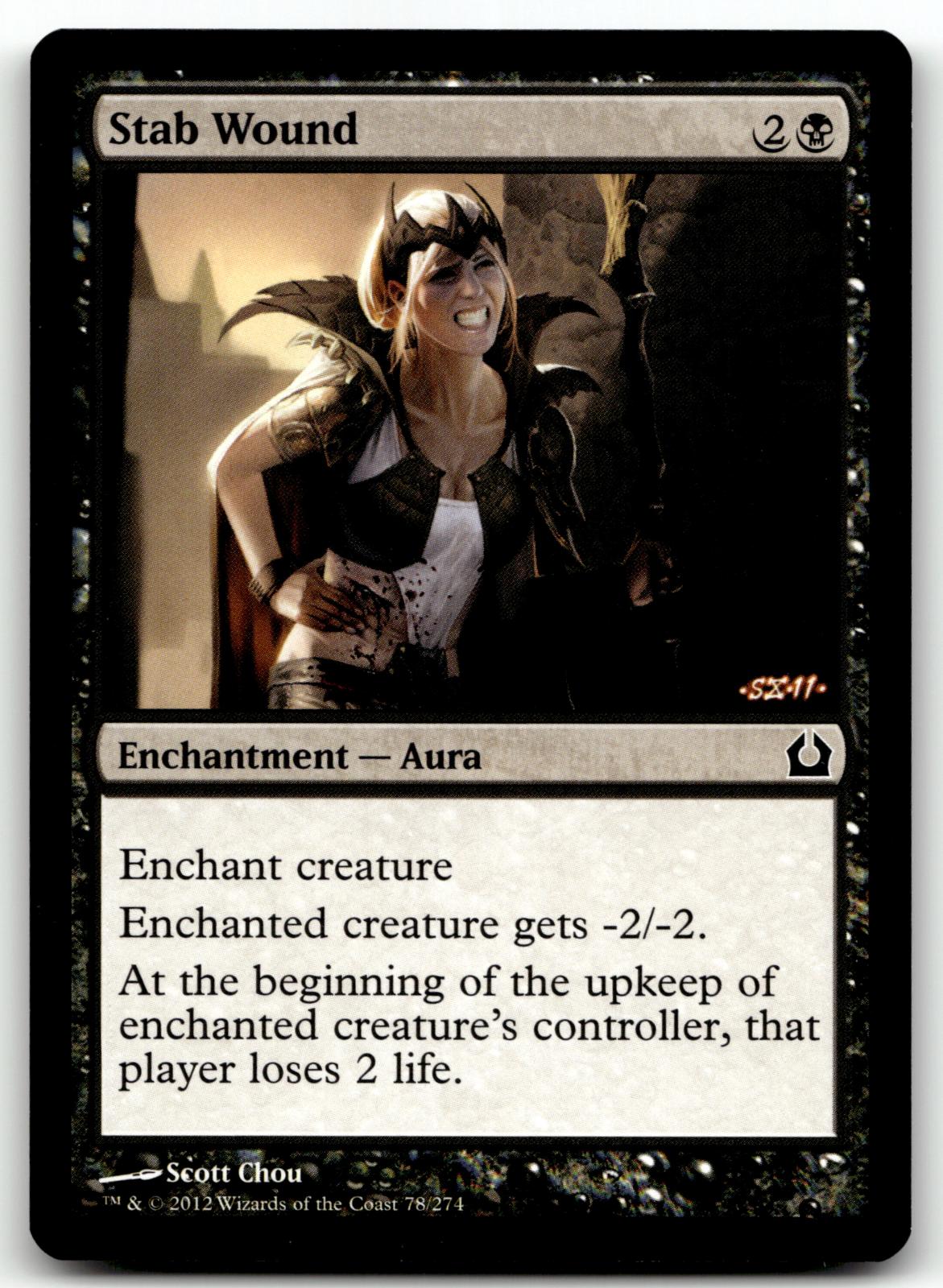 Stab Wound 78 Common Return to Ravnica Magic: The Gathering Near Mint