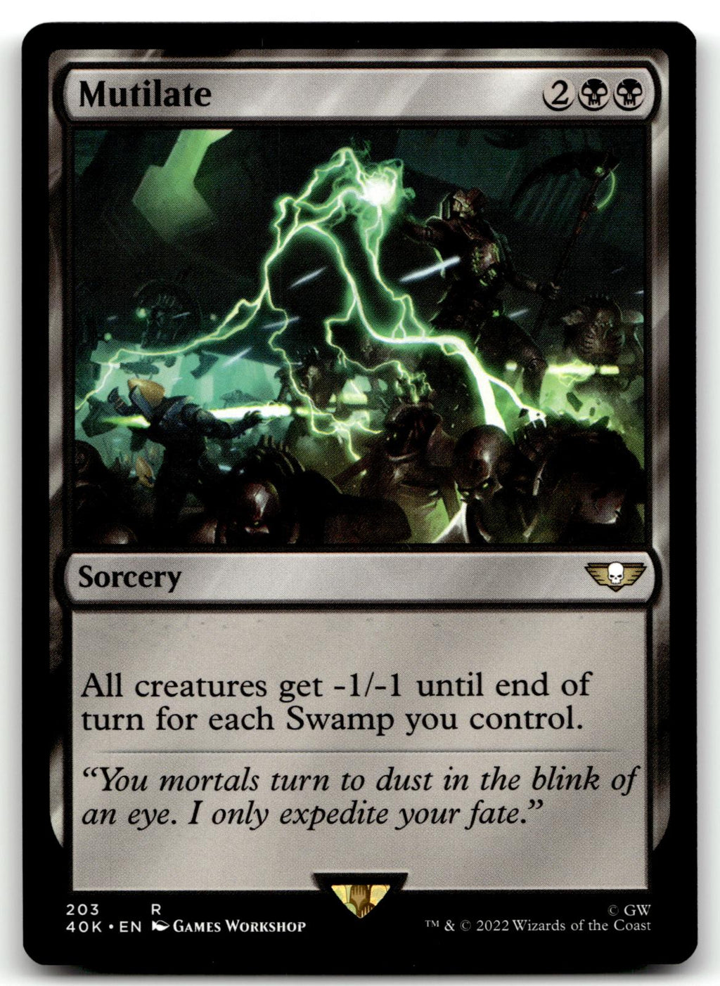 Mutilate 203 Rare Universes Beyond: Warhammer 40,000 Magic: The Gathering NM