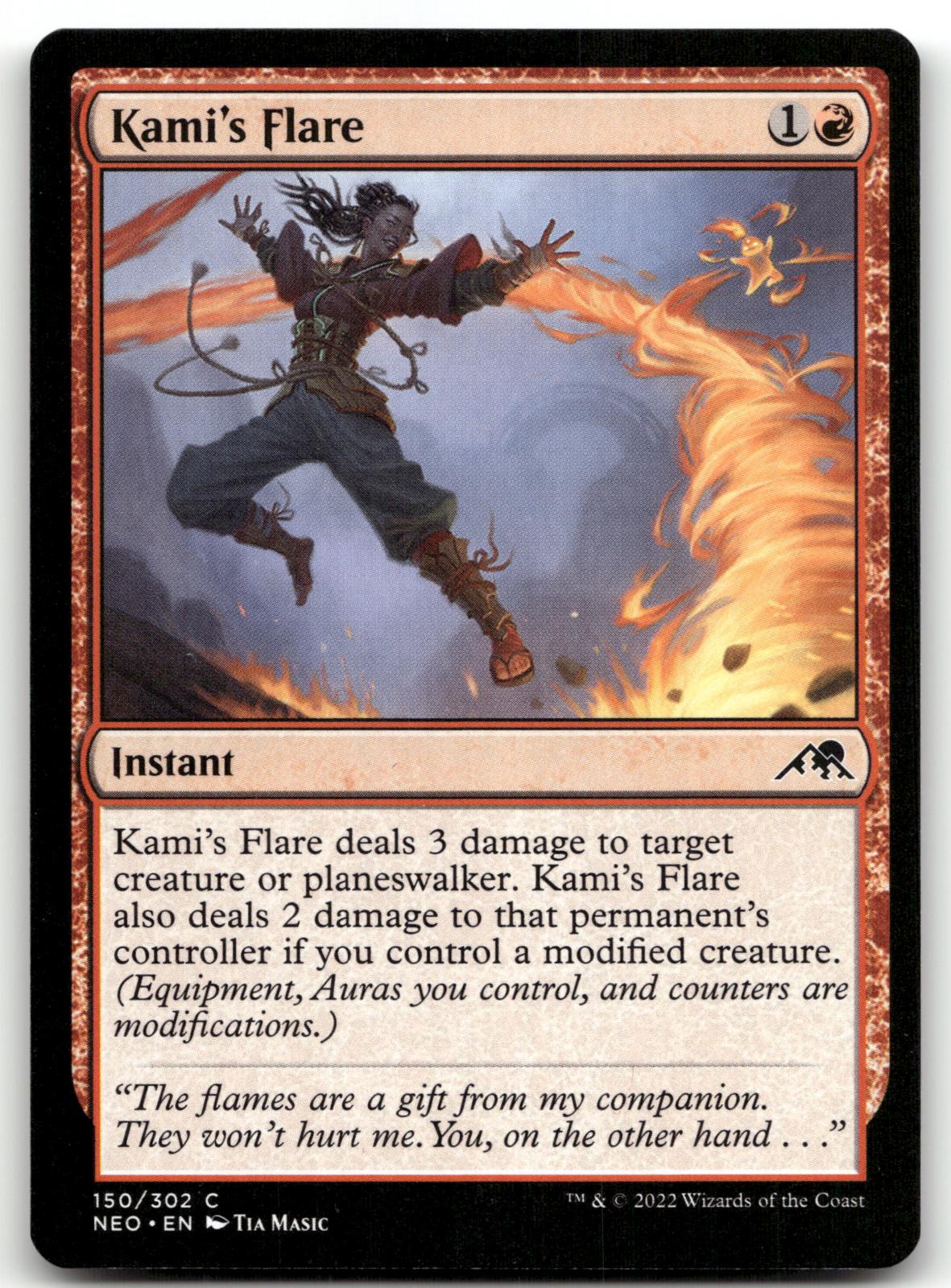Kami's Flare 150 Common Kamigawa: Neon Dynasty Magic: The Gathering Near Mint