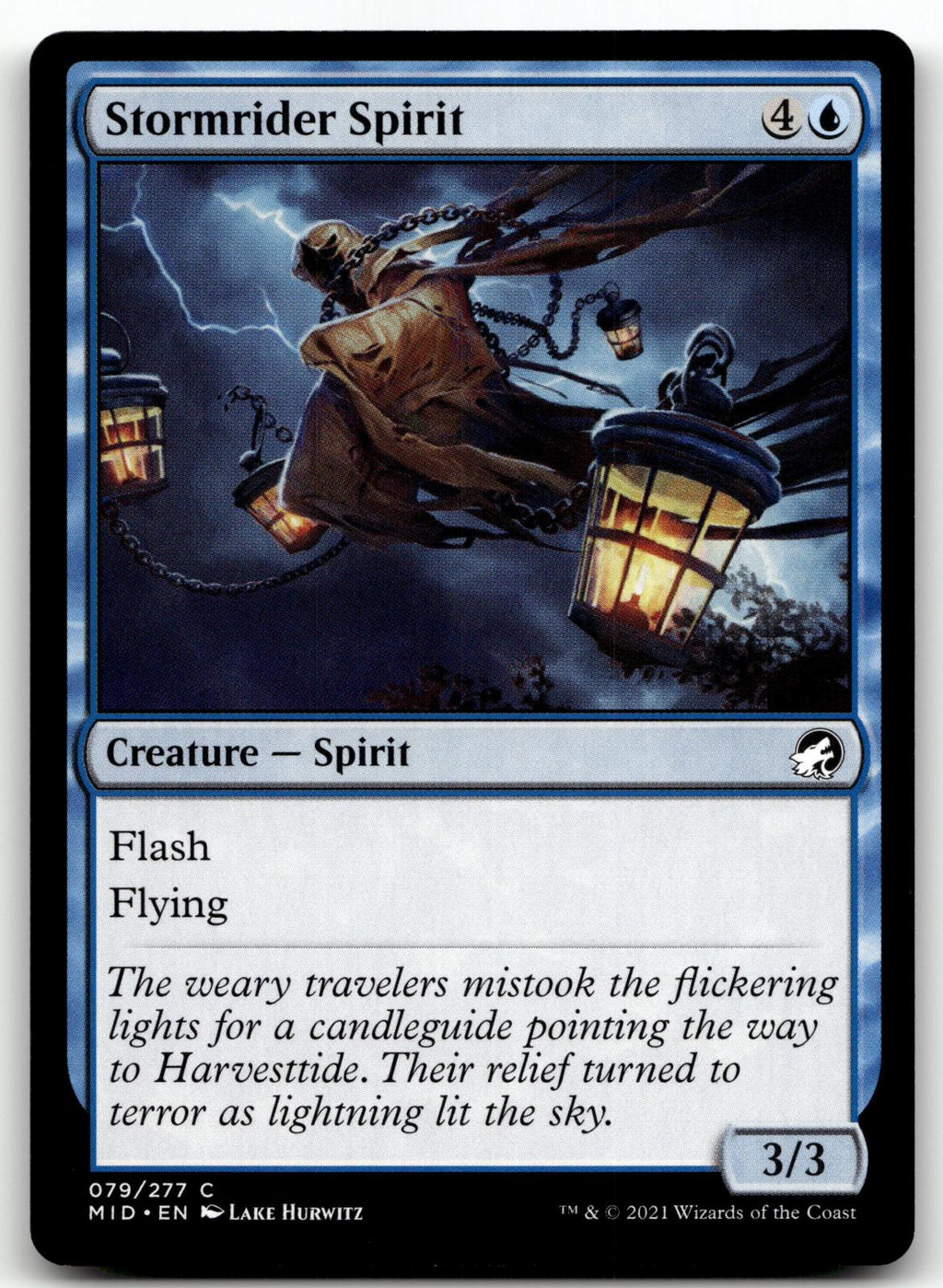 Stormrider Spirit 79 Common Innistrad: Midnight Hunt Magic: The Gathering NM
