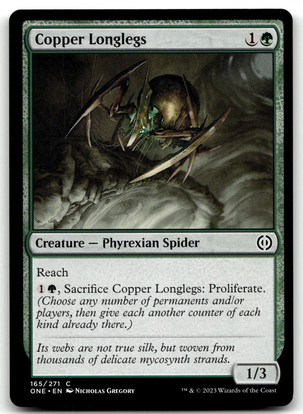 Copper Longlegs 165 Common Phyrexia: All Will Be One Magic: The Gathering NM