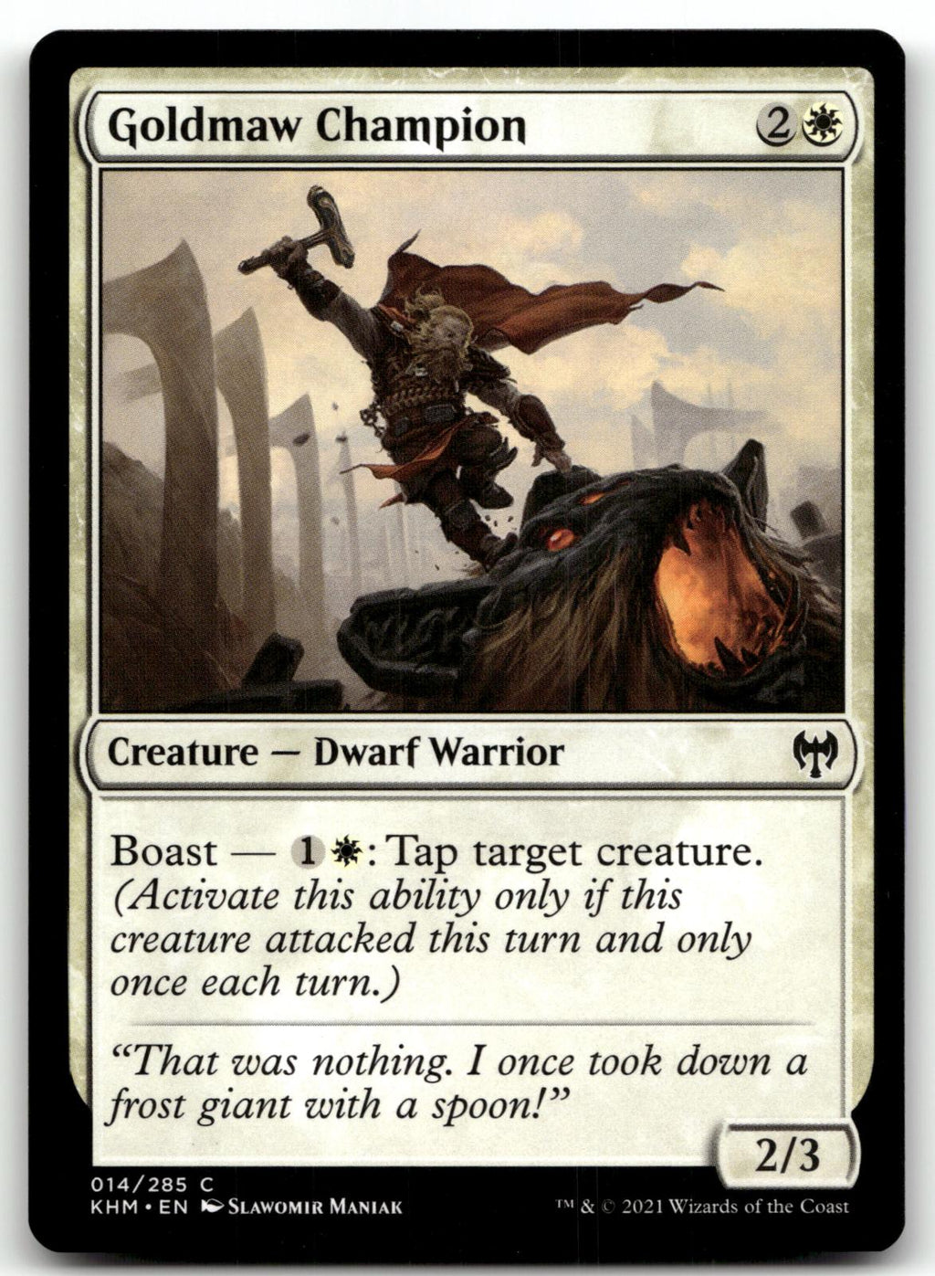 Goldmaw Champion 14 Common Kaldheim Magic: The Gathering Near Mint
