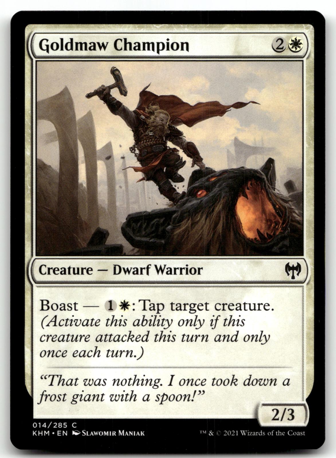 Goldmaw Champion 14 Common Kaldheim Magic: The Gathering Near Mint
