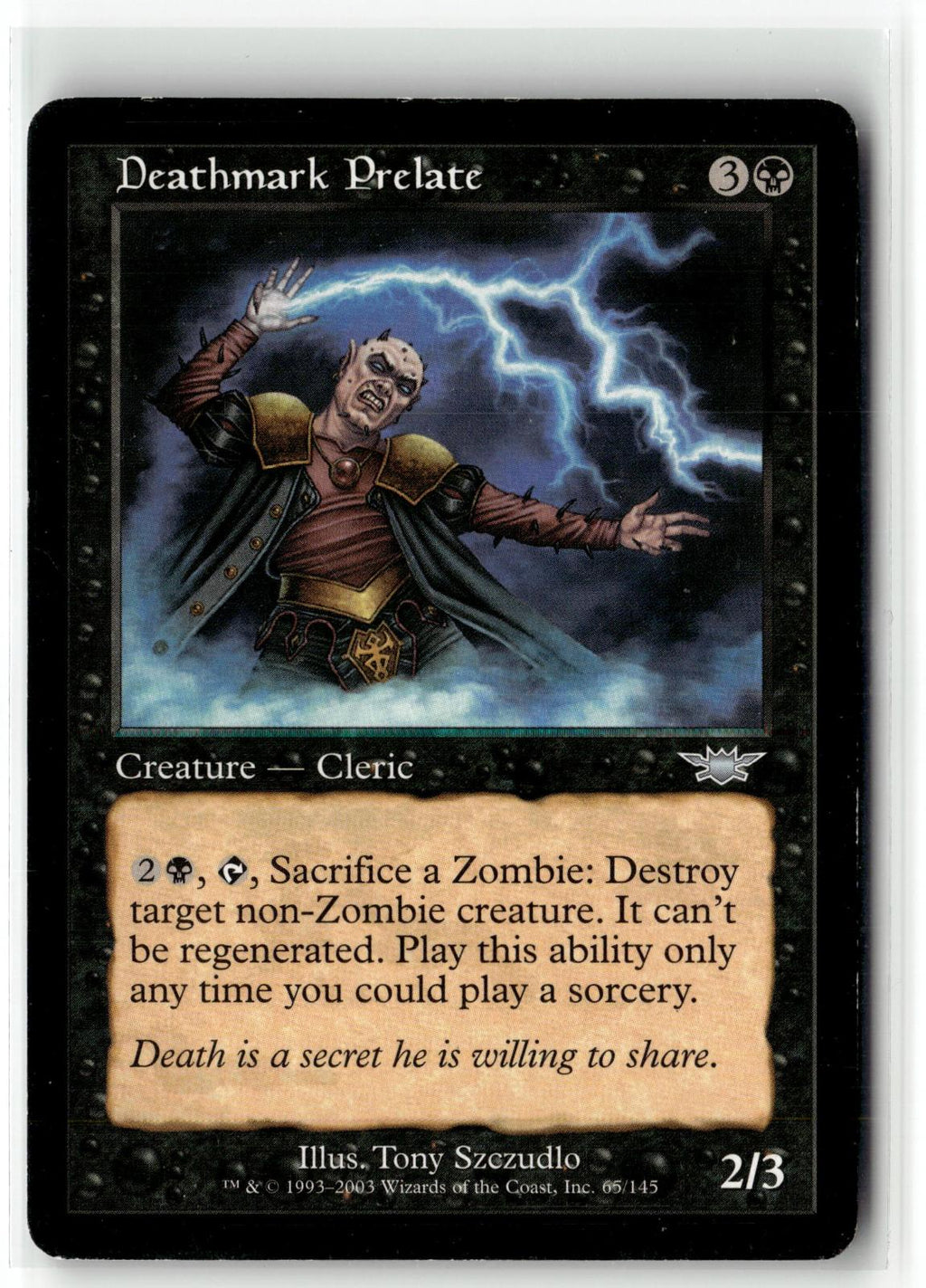 Deathmark Prelate 65 Uncommon Legions Magic: The Gathering Near Mint
