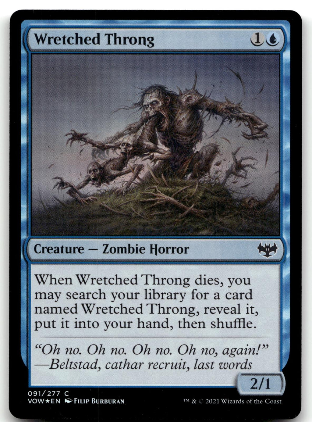 Wretched Throng 91 Common Innistrad: Crimson Vow Magic: The Gathering Foil NM