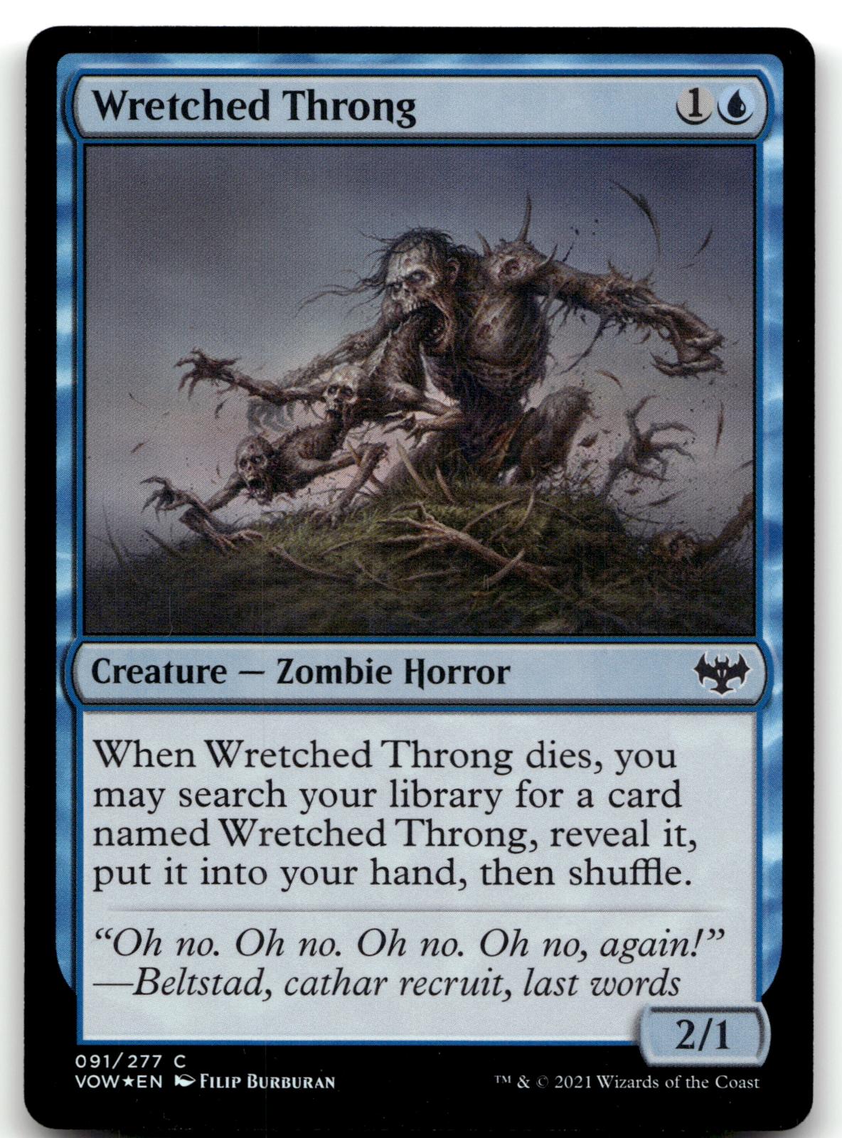 Wretched Throng 91 Common Innistrad: Crimson Vow Magic: The Gathering Foil NM