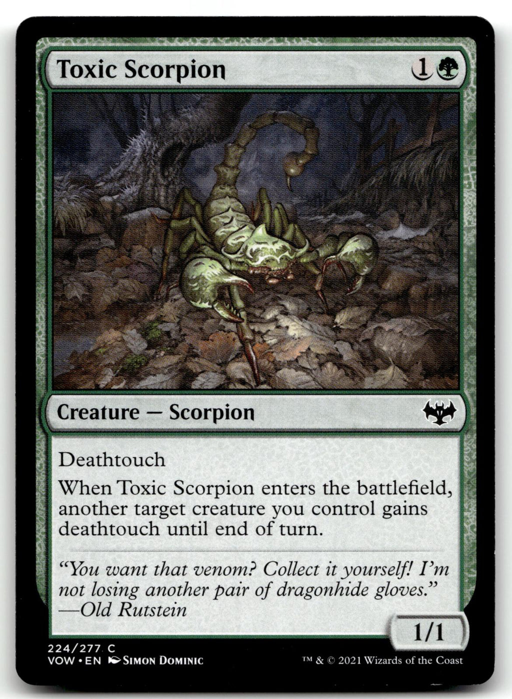 Toxic Scorpion 224 Common Innistrad: Crimson Vow Magic: The Gathering Near Mint