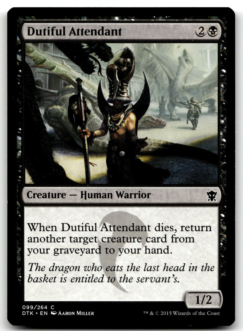 Dutiful Attendant 99 Common Dragons of Tarkir Magic: The Gathering Near Mint