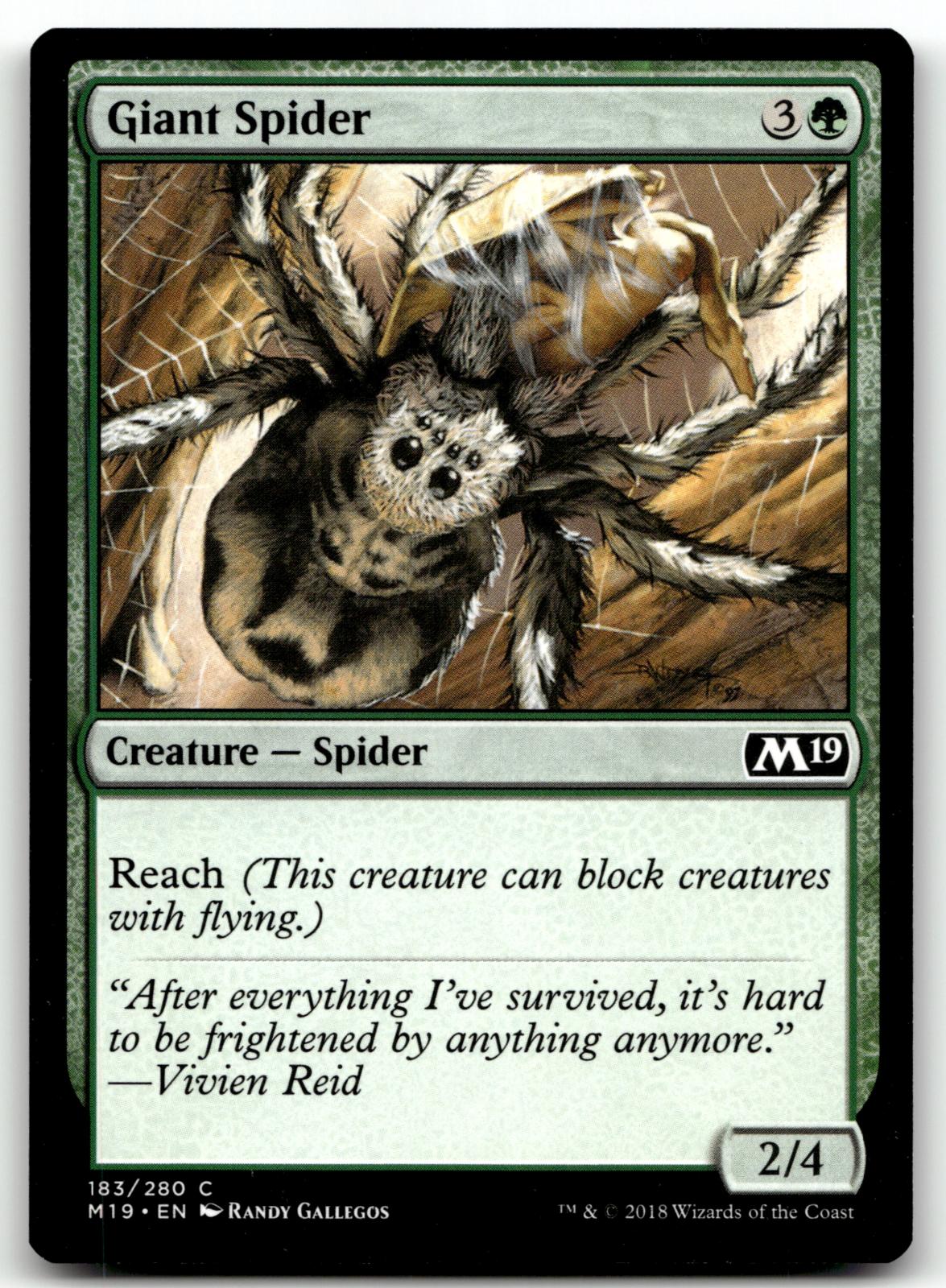 Giant Spider 183 Common Core Set 2019 Magic: The Gathering Near Mint