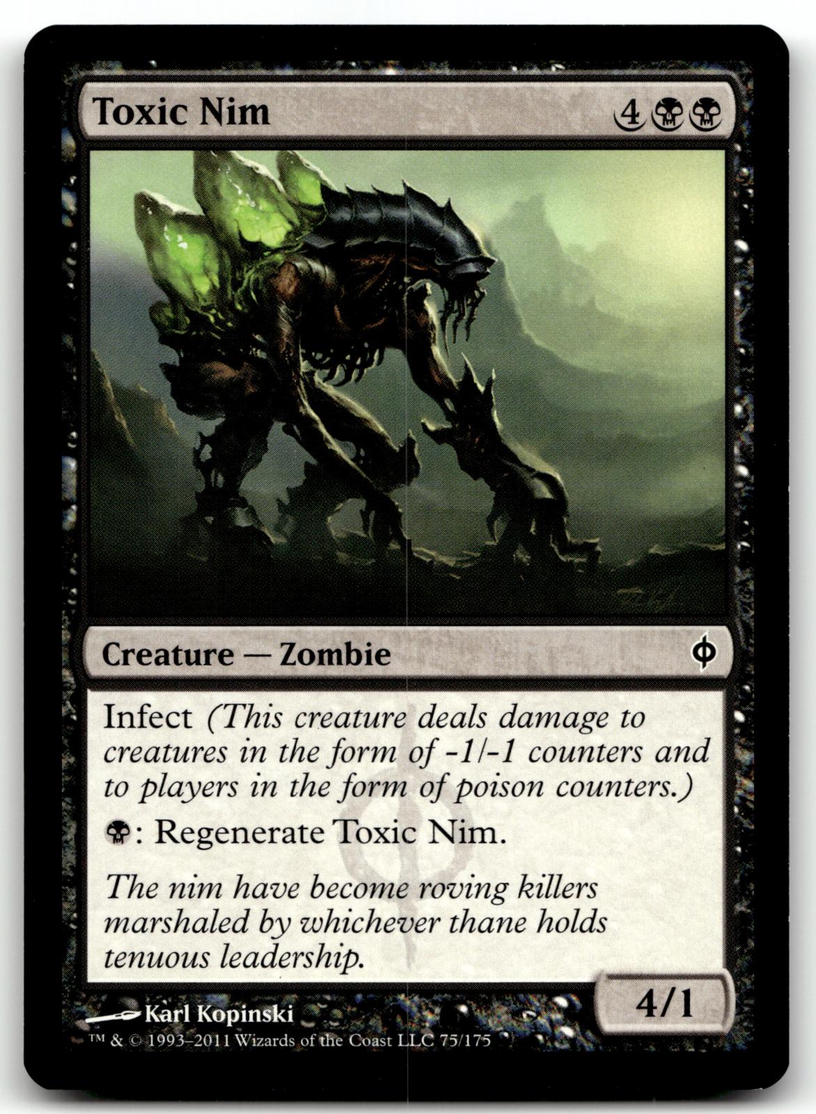 Toxic Nim 75 Common New Phyrexia Magic: The Gathering Near Mint