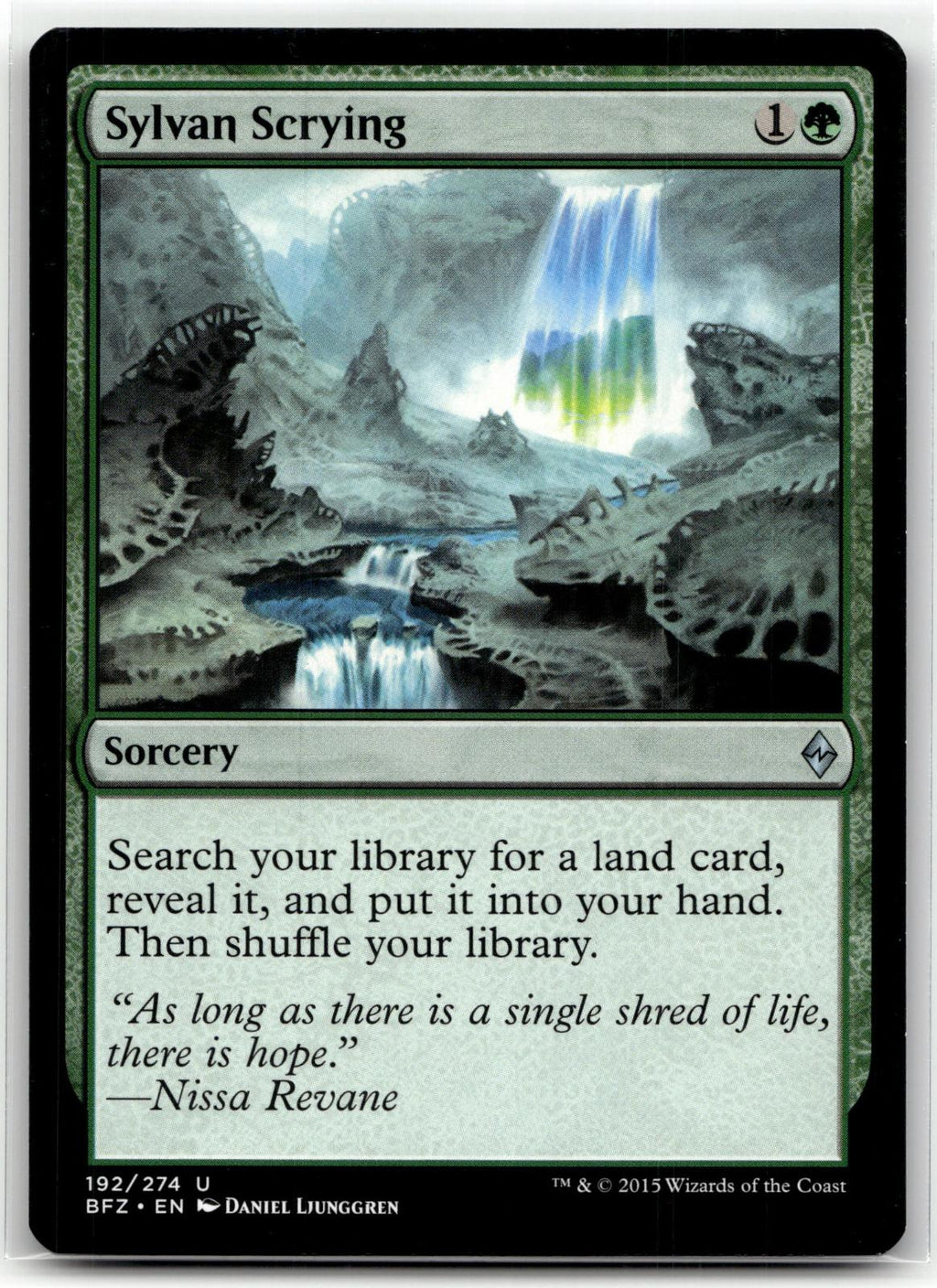 Sylvan Scrying 192 Uncommon Battle for Zendikar Magic: The Gathering Near Mint