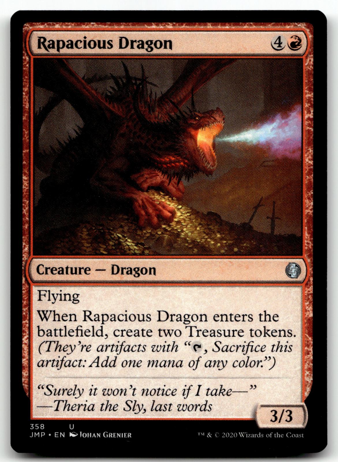 Rapacious Dragon 358 Uncommon Jumpstart Magic: The Gathering Near Mint