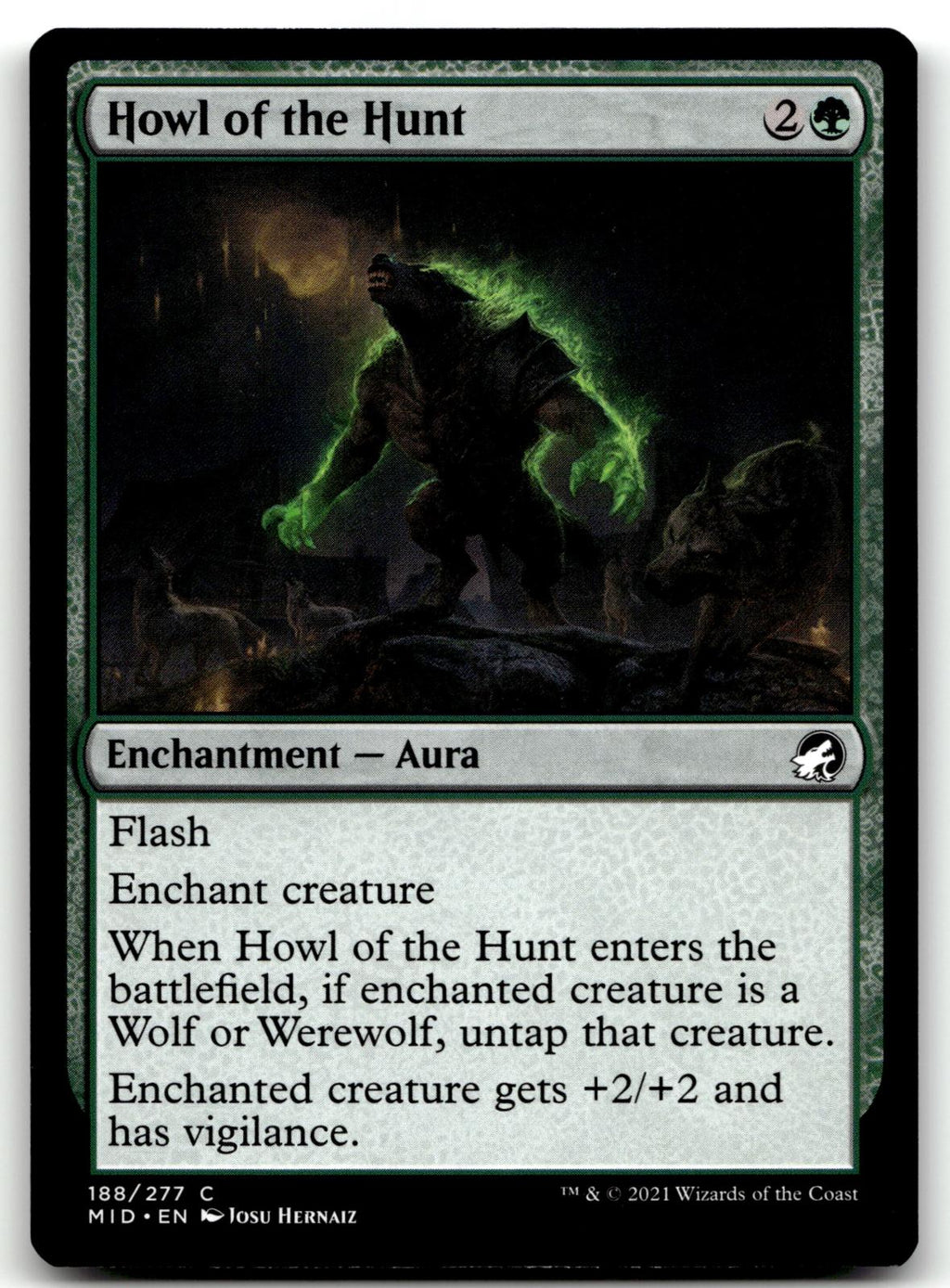 Howl of the Hunt 188 Common Innistrad: Midnight Hunt Magic: The Gathering NM