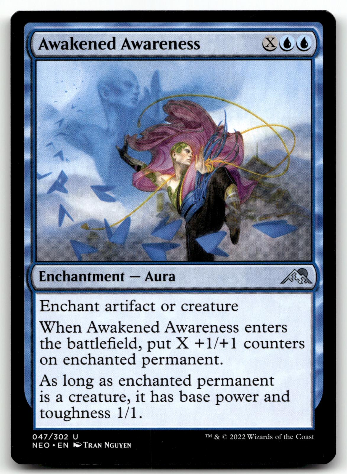 Awakened Awareness 47 Uncommon Kamigawa: Neon Dynasty Magic: The Gathering NM