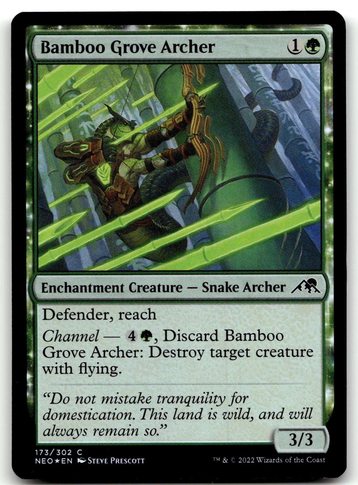 Bamboo Grove Archer 173 Kamigawa: Neon Dynasty Magic: The Gathering Foil NM