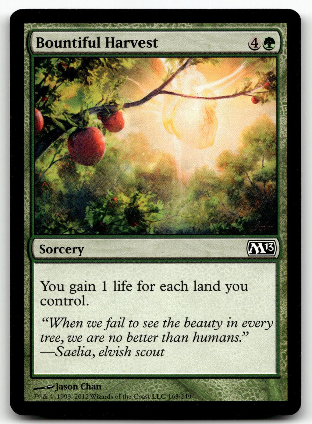 Bountiful Harvest 163 Common Magic 2013 (M13) Magic: The Gathering Near Mint