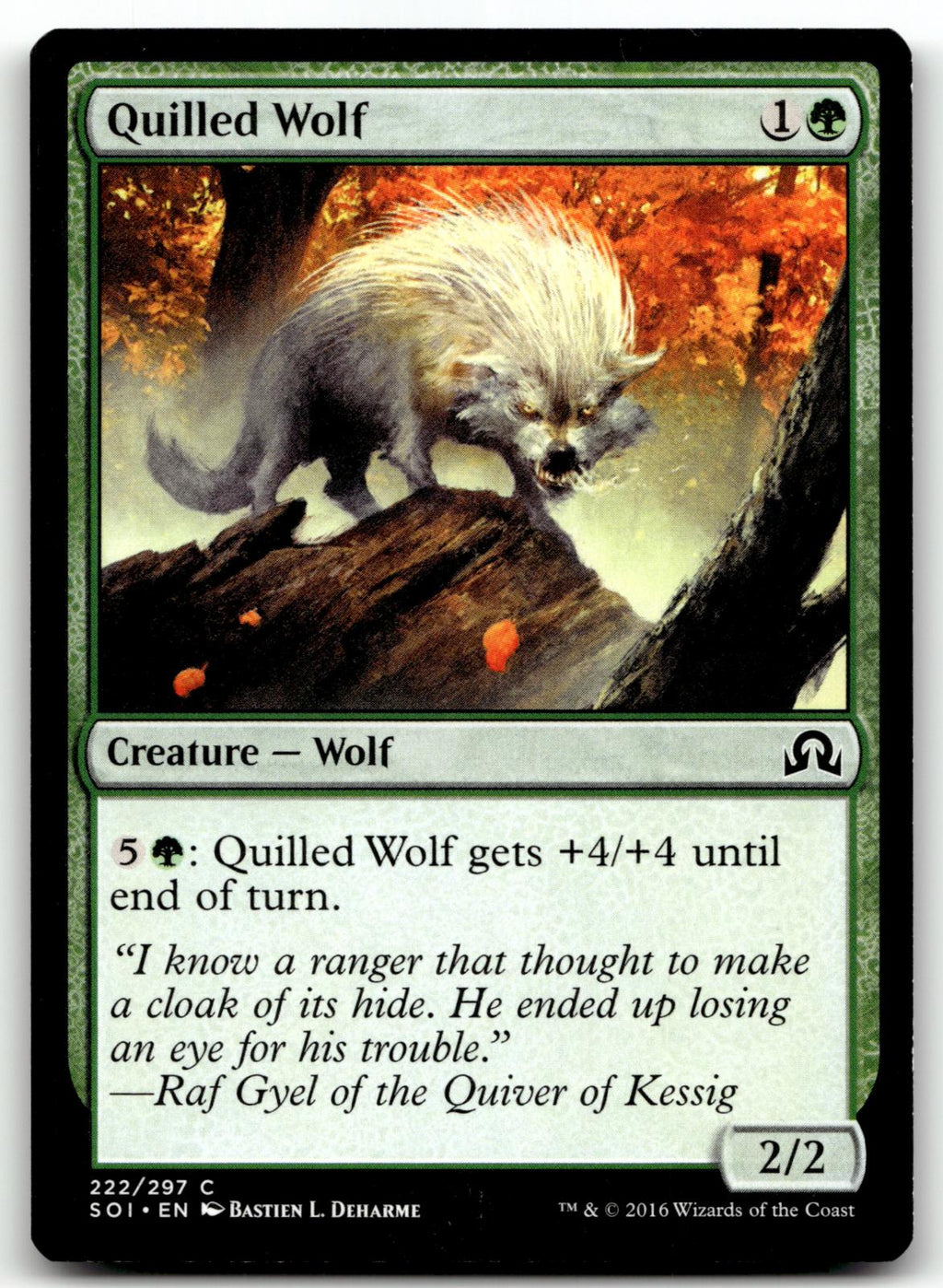 Quilled Wolf 222 Common Shadows over Innistrad Magic: The Gathering Near Mint