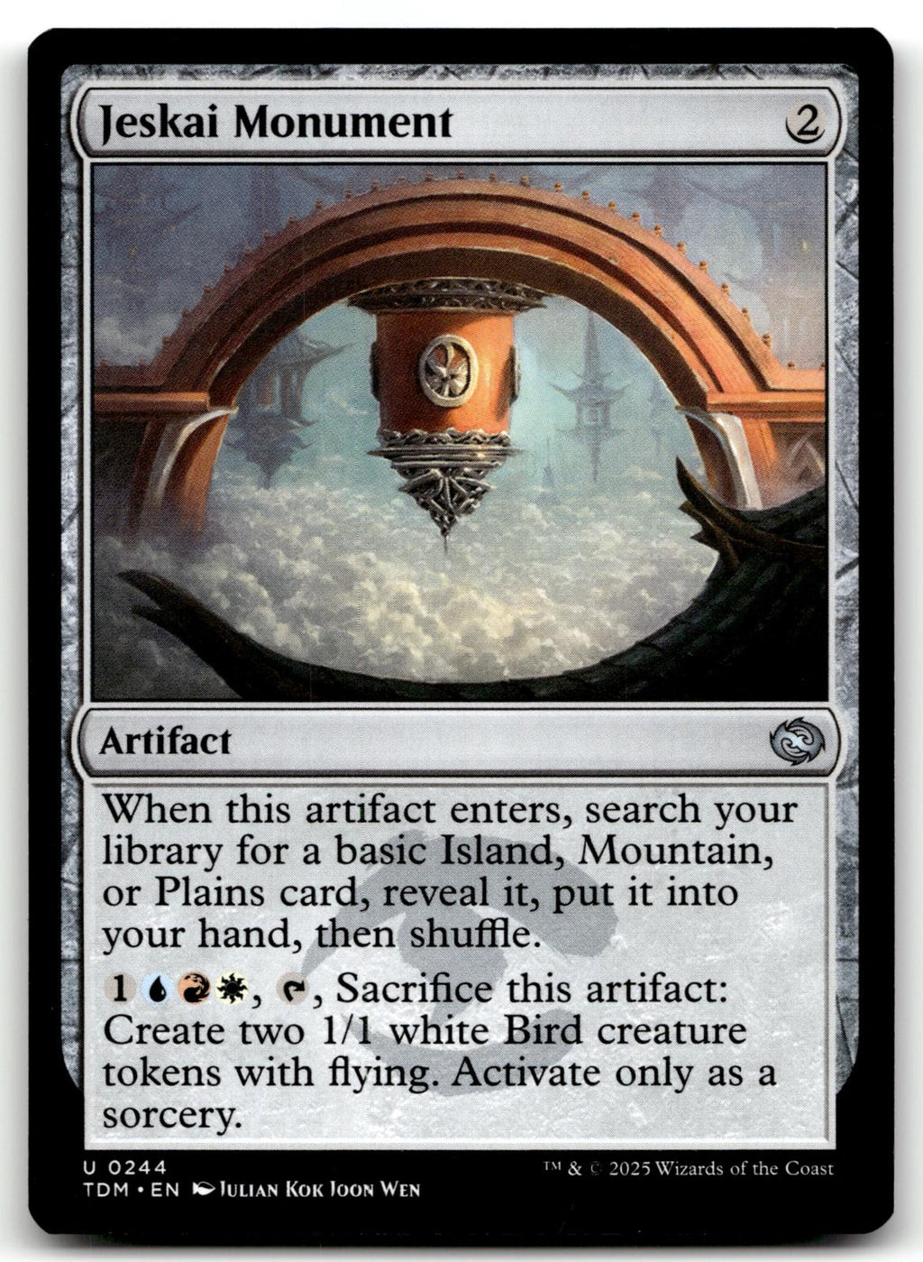 Jeskai Monument 244 Uncommon Tarkir: Dragonstorm Magic: The Gathering Near Mint