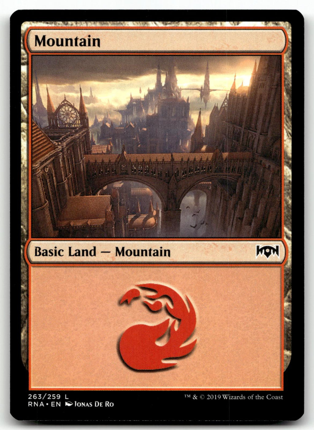 Mountain 263 Land Ravnica Allegiance Magic: The Gathering Near Mint