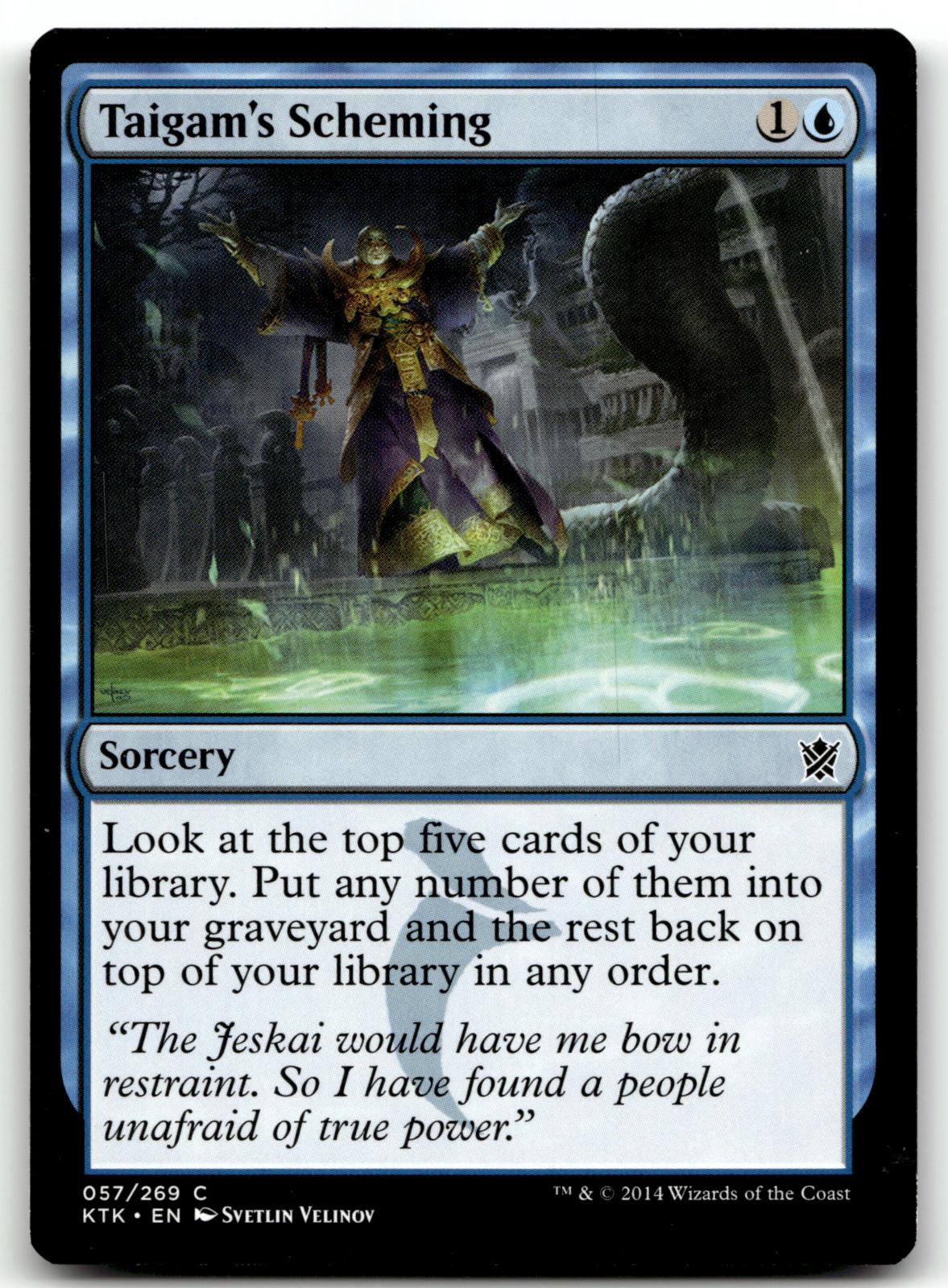Taigam's Scheming 57 Common Khans of Tarkir Magic: The Gathering Near Mint