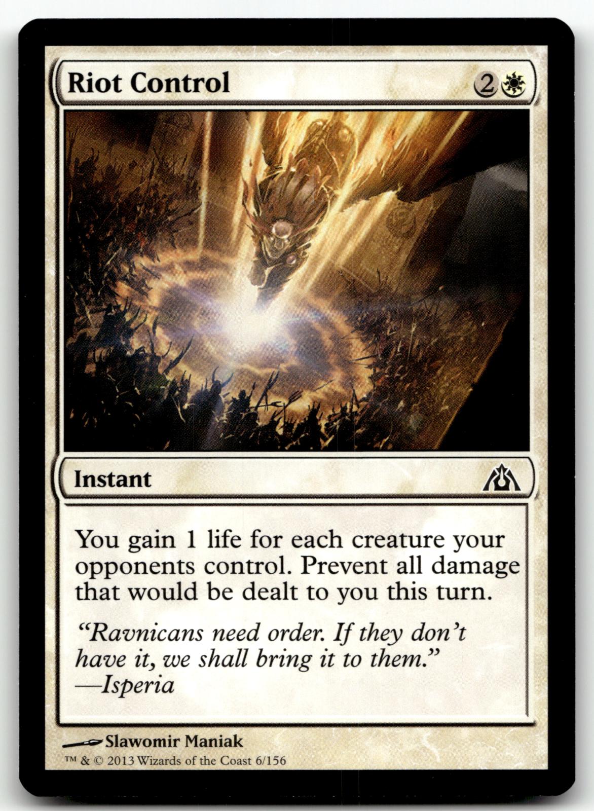 Riot Control 6 Common Dragon's Maze Magic: The Gathering Near Mint
