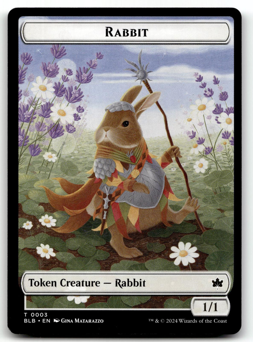 Rabbit Token 3 Token Bloomburrow Magic: The Gathering Near Mint