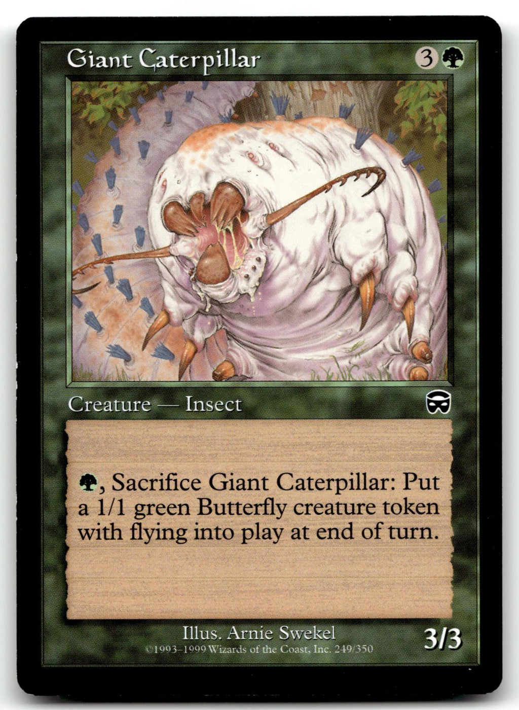 Giant Caterpillar 249 Common Mercadian Masques Magic: The Gathering Near Mint