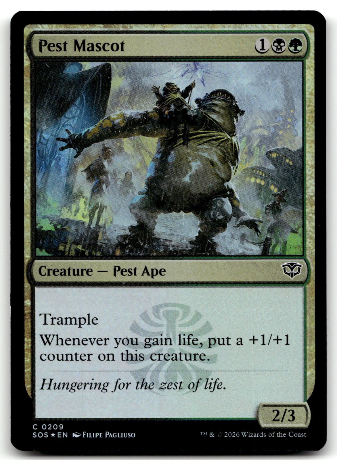 Pest Mascot 209 Common Secrets of Strixhaven Magic: The Gathering Foil Near Mint