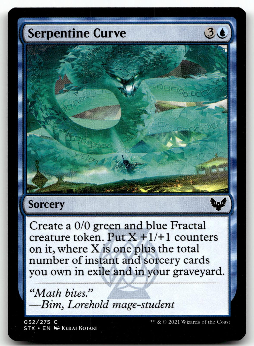 Serpentine Curve 52 Common Strixhaven: School of Mages Magic: The Gathering NM