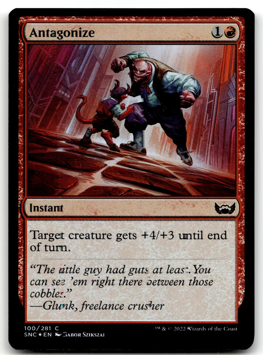 Antagonize 100 Common Streets of New Capenna Magic: The Gathering Foil Near Mint