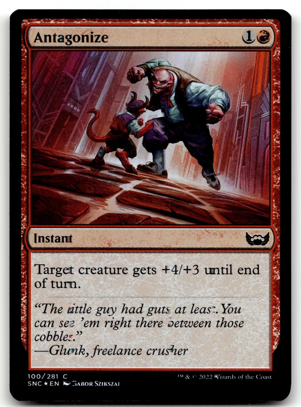 Antagonize 100 Common Streets of New Capenna Magic: The Gathering Foil Near Mint