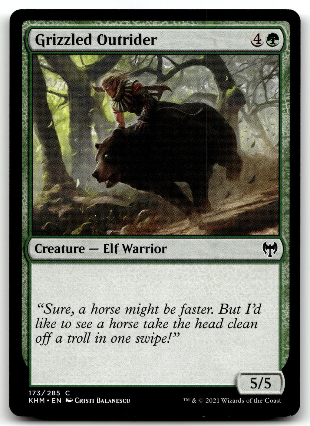 Grizzled Outrider 173 Common Kaldheim Magic: The Gathering Near Mint