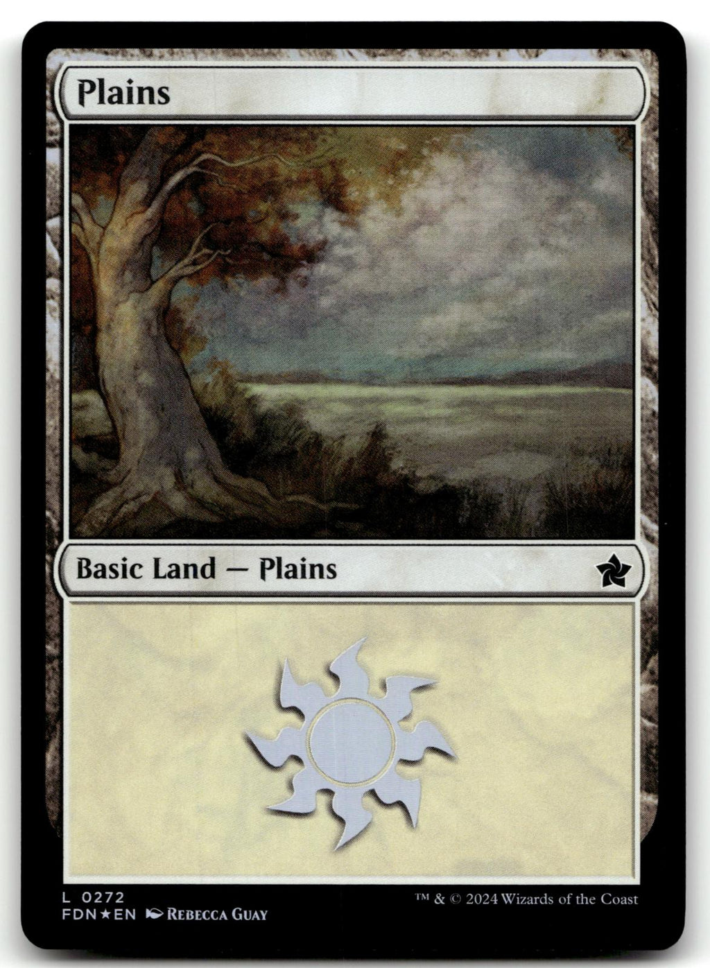 Plains (0272) 272 Land Foundations Magic: The Gathering Foil Near Mint