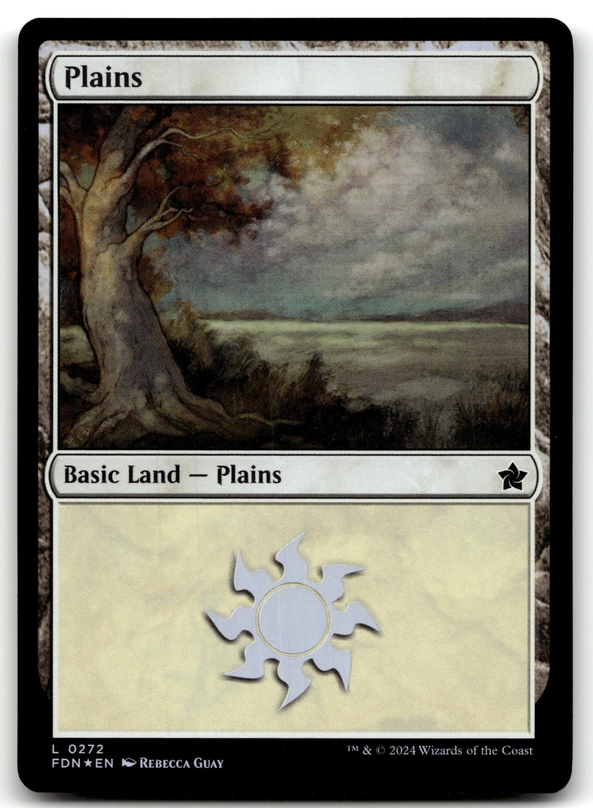 Plains (0272) 272 Land Foundations Magic: The Gathering Foil Near Mint