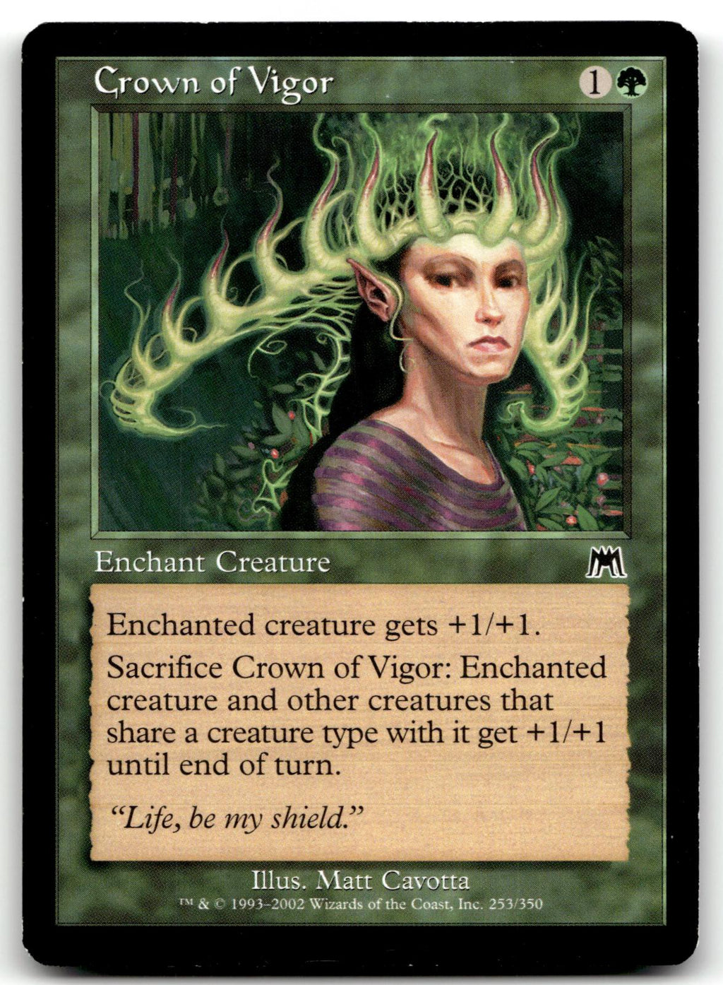 Crown of Vigor 253 Common Onslaught Magic: The Gathering Near Mint