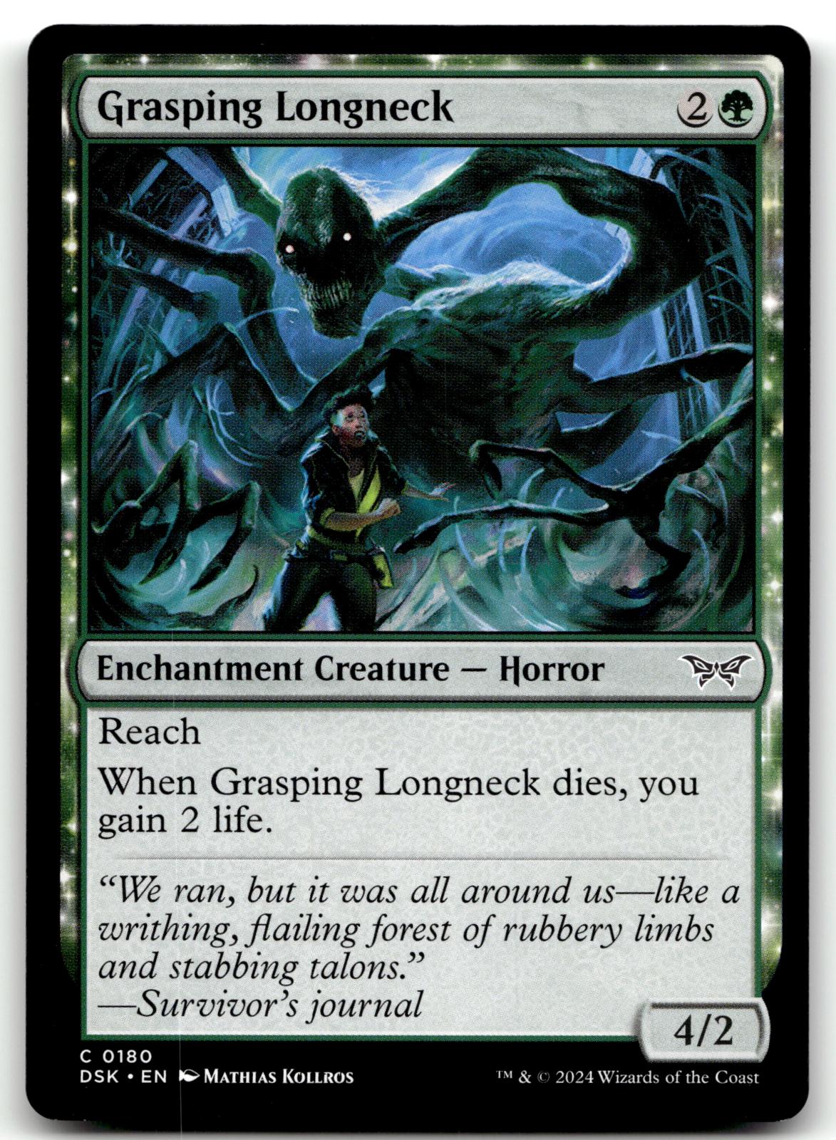 Grasping Longneck 180 Common Duskmourn: House of Horror Magic: The Gathering NM