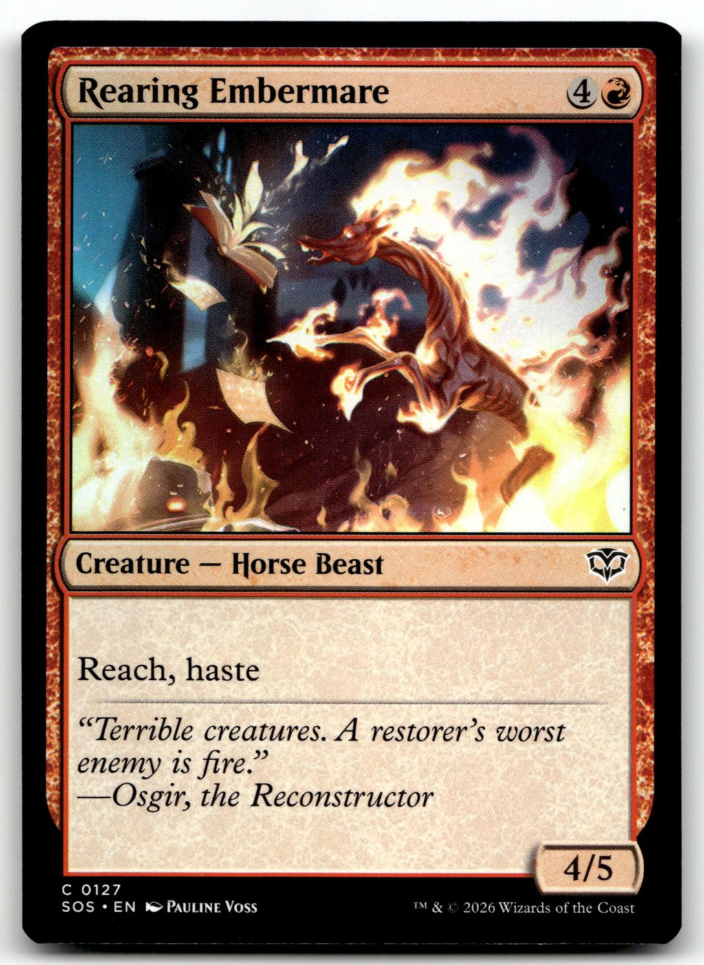 Rearing Embermare 127 Common Secrets of Strixhaven Magic: The Gathering NM