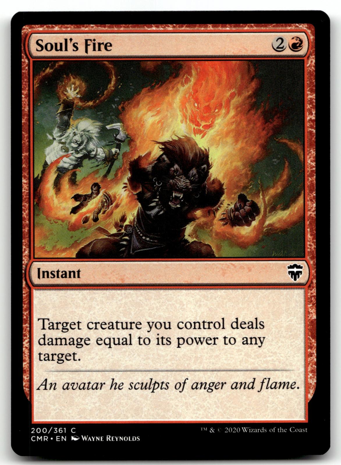 Soul's Fire 200 Common Commander Legends Magic: The Gathering Near Mint