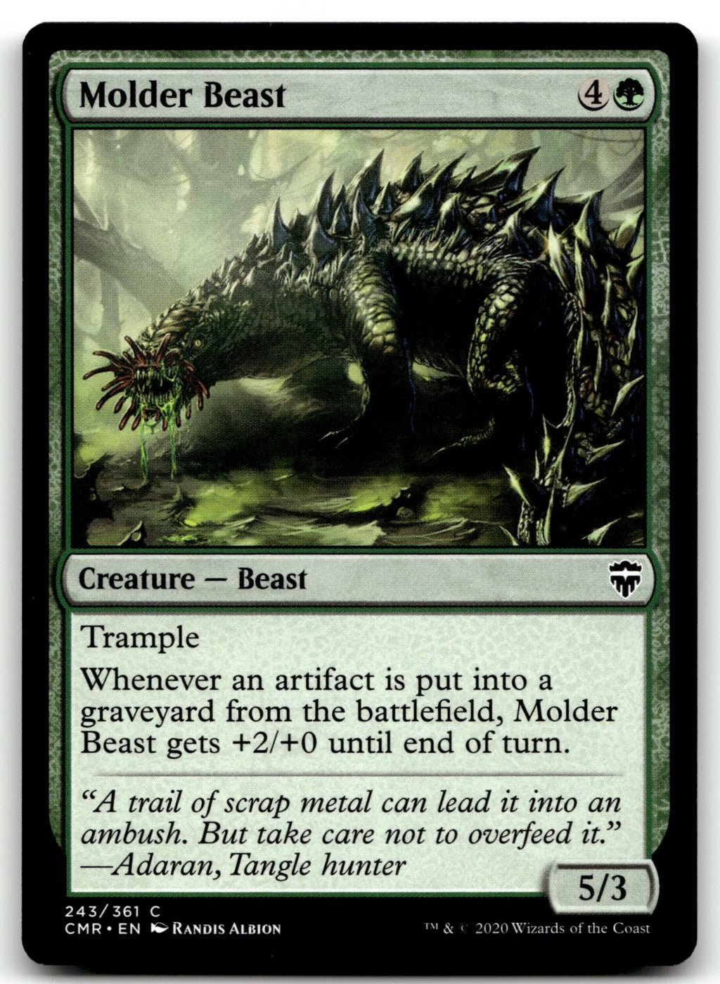Molder Beast 243 Common Commander Legends Magic: The Gathering Near Mint
